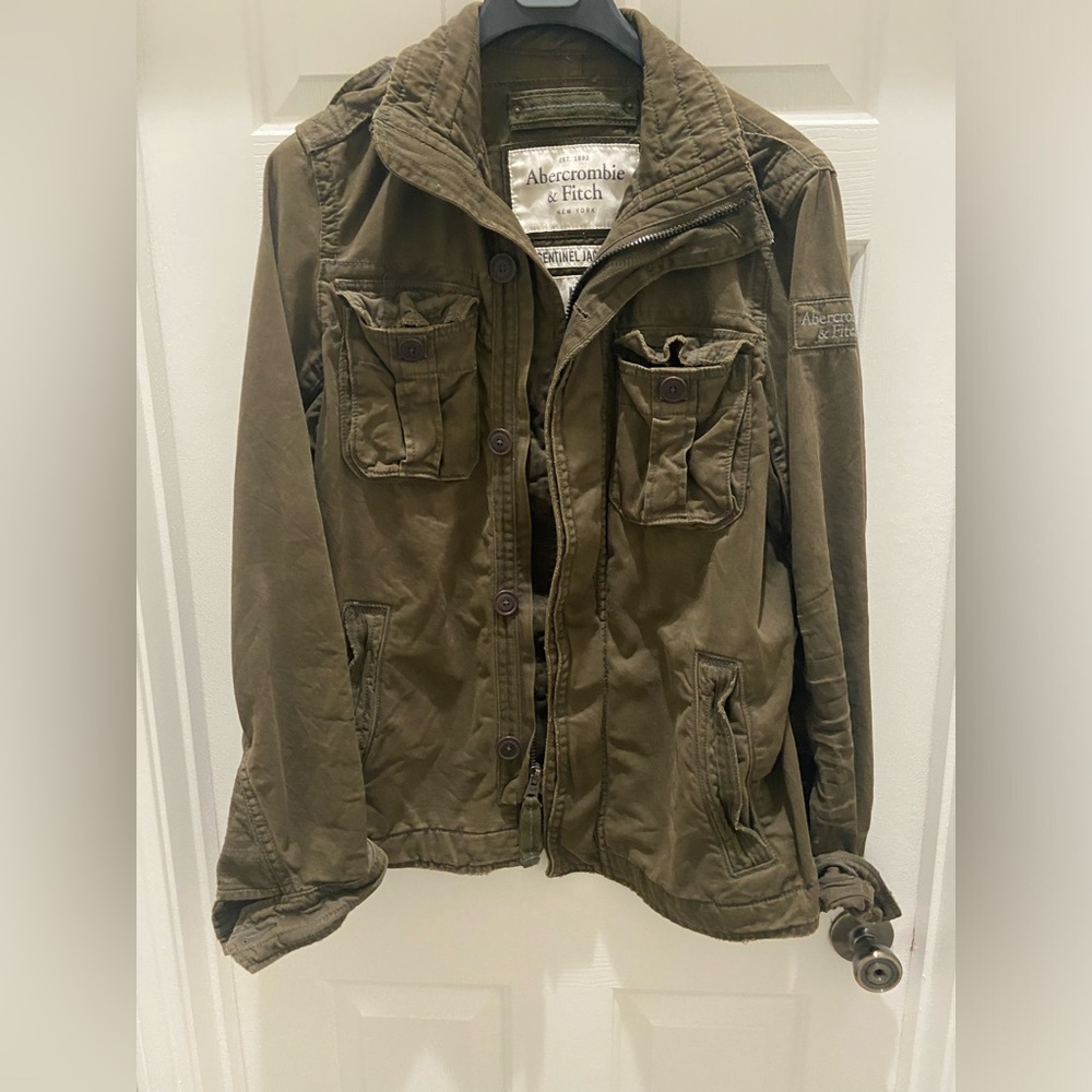 ABERCROMBIE & FITCH SENTINEL MENS FIELD JACKET OLIVE